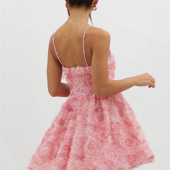 Mariela Floral Embellished Mini Dress Pink - Picture 3 of 3